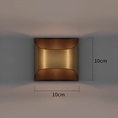 billiga Vägglampor för inomhusbelysning-vägglampa i mässing: minimalistisk, böjd design - sovrum, hallbelysning