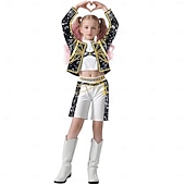 cheap Girls&#039; Costumes-Korean Idol Inspired Pop Star Outfits Movie Fashion Cosplay Costume Virtual Idol Movie Cosplay for Girls&#039; Kids Halloween Carnival School Performance