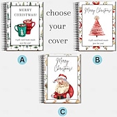 halpa Embrulho para presente-Christmas Gift Card Book Surprises On Every Page DIY Spiral-Bound Merry Christmas College Survival Gift Card Book Holder Ideal Gifts for Family, Friends, Teachers, Teens And Colleagues