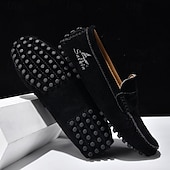 economico Mocassini casual-Per uomo Mocassini &amp; Slip-On Retrò Taglie Forti Camminata Casual Quotidiano PU Confortevole Stivali alti Mocassino Rosso marrone Nero Giallo