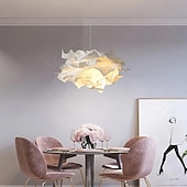 Бумажная люстра ручной работы облако абажур креативный сделай сам средневековый ретро подвесные светильники лампы столовая спальня украшения светильники гостиная 110-240 В Недорогие Подвесные огни-Бумажная люстра ручной работы облако абажур креативный сделай сам средневековый ретро подвесные светильники лампы столовая спальня украшения светильники гостиная 110-240 В