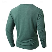 economico Magliette casual da uomo-Per uomo Maglietta Maglia Henley Camicia a Maniche Lunghe Manica Lunga Henley Primavera Autunno Semplice Moda Designer Essenziale Tasche Vacanza Streetwear Uscire Nero Bianco Blu marino Maglietta Top