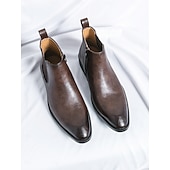 abordables Bottes de Chelsea-Bottines Chelsea classiques marron pour hommes avec finition lisse, style bottines intemporel pour hommes, parfaites pour les événements décontractés, au bureau et en soirée