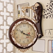 cheap Wall Accents-Outdoor Clocks European Style Retro Wall Clock Innovation and Fashion Living Room Double-Sided Clock Classic Clock Wall Bedroom Decoration Clock Wall Clocks Bedrooms