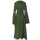 levne Šaty-Retro Středověké Renesanční Šaty Fancy kostým Viking Keltský rytíř Maškarní kostým Dámské Keltské předvečer Všech svatých Karneval Výkon LARP Ren Faire Dospělé Šaty
