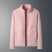 economico Giacche da corsa-Per donna Giacca con cerniera completa Giacca in pile polare con tasche Manica Lunga Top Athleisure Tinta unita Di pile Morbido Caldo Palestra All&#039;aperto Corsa abbigliamento sportivo Abbigliamento