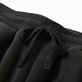 economico Gamba Dritta-Per uomo Pantaloni da tuta Pantaloni in Pile Pantaloni Pantaloni invernali Coulisse Tasca Elastico in vita Semplice Comodità Caldo Sport all'Aperto Quotidiano Moda Casual Nero Rosa Micro-elastico