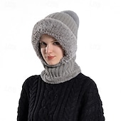 Недорогие Домашние тапочки-женская вязаная шапка-бини для осени и зимы, теплая мягкая зимняя шапка, повседневный модный головной убор для улицы и повседневной носки