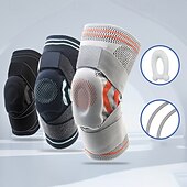 baratos Acessórios de Corrida-Masculino Pacote com 2 joelheiras de compressão esportiva Anti-Escorregar Tecido Dor no joelho Suporte de joelho Para Exercite-se LCA Levantamento de peso