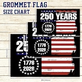 cheap America 250-US 250th Anniversary Flag America 250 Years 1776-2026 Patriotic Stars Yard Signs Party Supplies Hanging Decor for Home Garden Welcome Backdrop Semiquincentennial 3x5 Ft 4th of July Independence Day