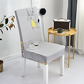 כיסוי לכיסא אוכל נמתח, כיסוי מושב קצר נשלף ורחיץ ידידותי לחיות מחמד, מגן כיסא עמיד למלון, חדר אוכל, אירועים, מסיבת חתונה זול כיסוי כיסא אוכל-כיסוי לכיסא אוכל נמתח, כיסוי מושב קצר נשלף ורחיץ ידידותי לחיות מחמד, מגן כיסא עמיד למלון, חדר אוכל, אירועים, מסיבת חתונה