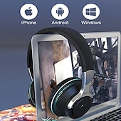 billiga Hörlurar för på och över örat-Bluetooth-hörlurar trådlösa hörlurar med mikrofon USB-adapter headset brusreducerande stereo vikbar bas för TV-hörlurar