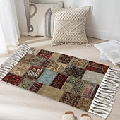 Недорогие Коврики-Ковры винтажные ручной работы для гостиной и спальни коврик из лоскутков для кофе-стола мягкий нескользящий машинная стирка