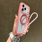 お買い得  iPhone用ケース-電話 ケース 用途 iPhone 17 Pro Max 17 Air 16 15 14 Pro Max Plus 13 Pro Max バックカバー ストラップ付き ワイヤレス充電をサポート キックスタンド レトロ風 TPU アクリル