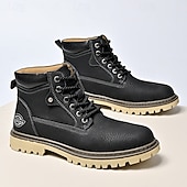 Недорогие Рабочие ботинки-Классические мужские рабочие ботинки для улицы – прочные ботинки на шнуровке с нескользящей подошвой и амортизирующей стелькой для строительства, сельского хозяйства и повседневной носки