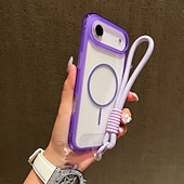 Χαμηλού Κόστους iPhone Θήκες-τηλέφωνο tok Για iPhone 17 Pro Max 17 Air 16 15 14 Pro Max Plus 13 Pro Max Πίσω Κάλυμμα με τον Lanyard Υποστήριξη ασύρματης φόρτισης Μη κιτρίνισμα Ρετρό TPU Ακρυλικό