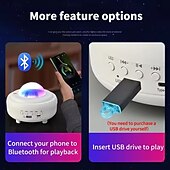 お買い得  プロジェクターライト-UFO宇宙船投影星空ランプBluetoothスピーカーRGB LEDオーロラムーンランプ寝室装飾空飛ぶ円盤投影ランプ