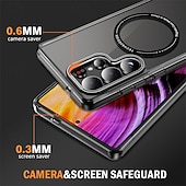 Χαμηλού Κόστους Samsung Θήκη-τηλέφωνο tok Για Samsung Galaxy S25 Ultra Plus S24 Ultra Plus S23 Ultra Plus Α56 A16 Πίσω Κάλυμμα Θήκη μαγνητικής προσρόφησης Ημιδιαφανές Μαγνητική Ανθεκτική σε πτώσεις TPU PC