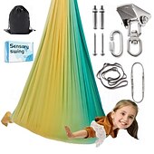 abordables Outdoor Activity-Sensory sway for children and adults capable of accommodating 300 pounds of indoor and outdoor sensory sway double-layer treatment for children with autism including suspension kit