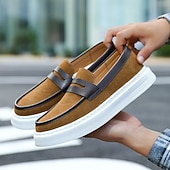 ieftine Loafers casual-Mocasini casual bărbătești în două culori cu talpă albă – pantofi eleganti, fără slip-on, pentru birou, călătorii și ținute de weekend