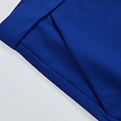 abordables Blazers Classiques pour Hommes-Homme Blazer Costumes Affaires Cocktail Fête de mariage 2 Pièces Mode Occasionnel Printemps Automne Polyester Uni Avec Poches Boutons Confortable Simple Boutonnage veste Noir Blanche Jaune Rose Claire