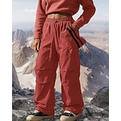 economico Fondi-Per donna Pantaloni Cargo Pantaloni da escursionismo pantaloni da trekking Esterno Vestibilità regolare Impermeabile Antivento Pantaloni Tasca Elastico in vita Nero Rosso Campeggio / Escursionismo