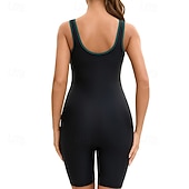 abordables Lycra de surf-Femmes Maillots de bain intégraux Combinaison Fine UPF50+ Sans manches Maillot de Bain Natation Plongée Surf Plongée en apnée Patchwork Été Printemps Automne