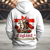 Férfi Zászló UK Kapucnis felsőrész Pulóver Sportok Divat Terített nyak Szabadtéri Iroda Utcai öltözék Fekete Fehér Zsinór 3D Ősz Tél Tervező olcso Zászlóminta-Férfi Zászló UK Kapucnis felsőrész Pulóver Sportok Divat Terített nyak Szabadtéri Iroda Utcai öltözék Fekete Fehér Zsinór 3D Ősz Tél Tervező