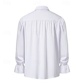 Недорогие Топы-Ретро Средневековый Эпоха возрождения Необычные костюмы Рубашка Пираты Викинг Маскарадный костюм Муж. Пираты Хэллоуин Карнавал Выступление РИЖД Рен Фэйр Взрослые Рубашка