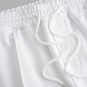 cheap Straight Leg-Men's Sweatpants Joggers Trousers Baggy Pants Straight Leg Sweatpants Drawstring Elastic Waist Multi-pack Plain Comfort Breathable Full Length Outdoor Daily Going out Fashion Ethnic Style White+Khaki