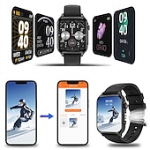رخيصةأون ساعات ذكية-P6MAX ساعة ذكية 1.96 بوصة سمارت ووتش بلوتوث عداد الخطى متتبع النوم رصد معدل ضربات القلب تذكير المستقرة أجد هاتفي متوافق مع IP 67 رصد معدل ضربات القلب مكالمات بدون يد رياضات العناية الصحية