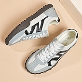 abordables Baskets-Baskets à lacets en similicuir pour homme, chaussures de sport rétro pour l&#039;extérieur – confortables pour la marche, l&#039;entraînement et le style décontracté
