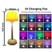 お買い得  プロジェクターライト-LEDウォーターリップル雰囲気ライト、ハイフットオーシャンウェーブプロジェクターランプ、充電式調光タッチデスクランプ、ロマンチックなデスクランプ