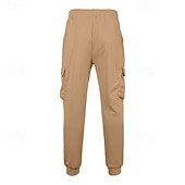 economico Carico-Per uomo Pantaloni da Tuta Cargo Pantaloni da tuta Joggers Pantaloni Coulisse Tasca Elastico in vita Semplice Comodità Quotidiano Sport all'Aperto Moda Casual Rosa Rosso Micro-elastico