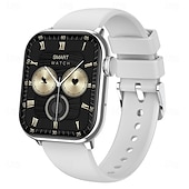 abordables Montres connectées-Montre connectée grand écran 1,85 pouces pour hommes et femmes, appels Bluetooth, 100 modes sportifs, fréquence cardiaque, sommeil, santé, musique locale, météo