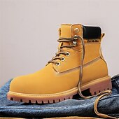 お買い得  ワークブーツ-男性用作業靴 - 建設、農業、重労働に適したパッド入りの履き口を備えた耐久性のある滑り止め屋外安全靴