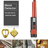 abordables Actividad al Aire Libre-Detector de metales portátil de alta sensibilidad con indicador LED de un solo botón.