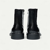 levne Prémiové kožené boty-Pánské hnědé kotníkové boty s brogue vzorem, klasický design s křídlovým hrotem, robustní outdoorové pracovní boty pro volný čas v podnikání, cestování a každodenní nošení