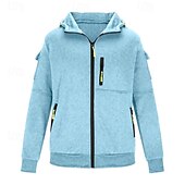 abordables Sudadera Táctica-Hombre Sudadera Sudadera con capucha y cremallera completa Sudadera táctica con capucha Rojo tinto Negro Blanco Verde Ejército Rojo Con Capucha Plano Cremallera Deporte Casual Diario Ropa de calle