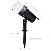 abordables Luces de suelo-Foco solar para exteriores, 1/2 unidad, lámpara de proyección para césped de Halloween, IP65, impermeable, para parque, camino, patio, jardín, árbol, luz de paisaje navideño