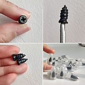 olcso Járműszolgáltatás-100 db gumiabroncs javító gumiszeg, gumiabroncs javító gumicsavarok fekete színben, gumiabroncs csavardugó, gyorsszerszám önkiszolgáló gumiabroncs javító szeg autó motorkerékpár gumiabroncshoz,