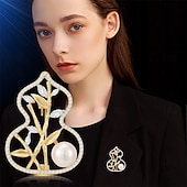 Недорогие Булавки и броши-Броши Классический Ретро Цветы Элегантный стиль Мода На заказ Простой Брошь Бижутерия Золотой Назначение Свадьба Для вечеринок Подарок Обручение Выпускной фестиваль