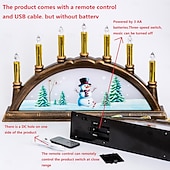 billiga inomhus julbelysning-1 st 50,4 * 30 cm jul religiös LED elektronisk ljusljus skrivbordsdekorativ lampa pendellampa AAA-batteri USB-driven dubbelfunktionell fjärrkontroll