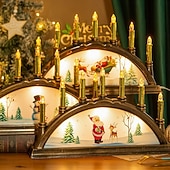 billiga inomhus julbelysning-1 st 50,4 * 30 cm jul religiös LED elektronisk ljusljus skrivbordsdekorativ lampa pendellampa AAA-batteri USB-driven dubbelfunktionell fjärrkontroll