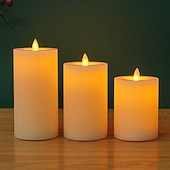 halpa Kynttilän valot-Kynttilä Langaton Tilan vaihtaminen Joulu Yksinkertainen Moderni AAA-paristot viritetty 3kpl