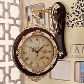 cheap Wall Accents-Outdoor Clocks European Style Retro Wall Clock Innovation and Fashion Living Room Double-Sided Clock Classic Clock Wall Bedroom Decoration Clock Wall Clocks Bedrooms
