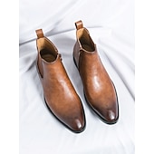 abordables Bottes de Chelsea-Bottines Chelsea classiques marron pour hommes avec finition lisse, style bottines intemporel pour hommes, parfaites pour les événements décontractés, au bureau et en soirée