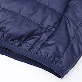 economico Piumini e parka da uomo-Per uomo Cappotto Invernale Giacca imbottita Tasca Poliestere Vacanza Abbigliamento quotidiano Data Regolare Moda Casual Confortevole Calore Termico Autunno Inverno Colore Solido / Tinta Unita Nero