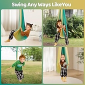 abordables Outdoor Activity-Sensory sway for children and adults capable of accommodating 300 pounds of indoor and outdoor sensory sway double-layer treatment for children with autism including suspension kit