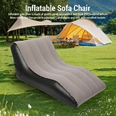 cheap Outdoor Activity-Inflatable Sofa Bed with Built-in Pump - Dual-Use Convertible Sleeper Thick Cushioned Recliner Chair for Indoor/Outdoor Use 330 lbs Weight Capacity No Electricity Needed Mixed Colors